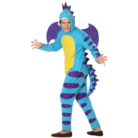 déguisement dragon bleu homme luxe idéal pour le carnaval - costume animal déguisement dragon bleu homme luxe idéal pour le carnaval - costume animal