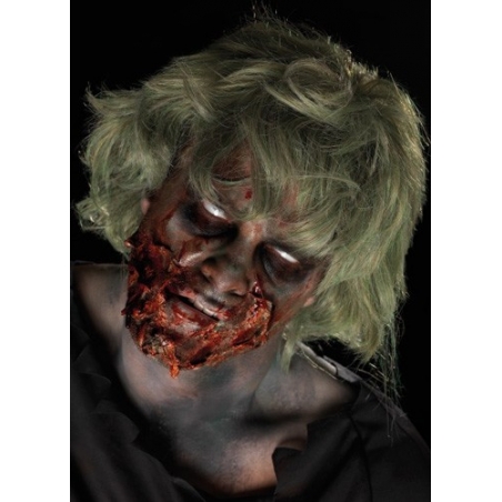 Maquillage zombie pour adulte avec latex, idéal pour vos maquillages d'halloween Maquillage zombie pour adulte avec latex, idéal pour vos maquillages d'halloween