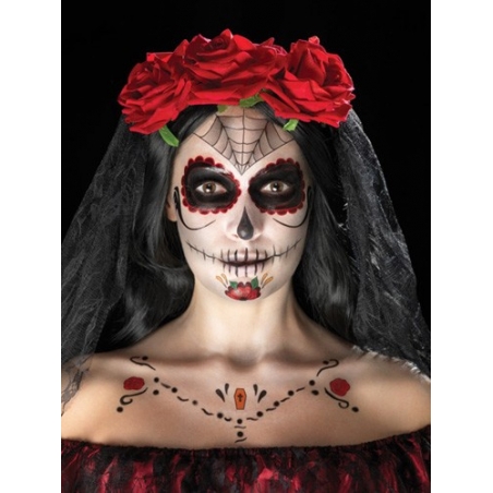 Maquillage jour des morts halloween, kit de maquillage et tatouages éphémères