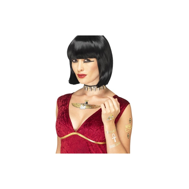 Tatouages égyptiens temporaires pour compléter votre maquillage égyptien