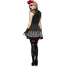 Costume mexicain fête des morts pour femme, robe mexicaine avec bandeau Costume mexicain fête des morts pour femme, robe mexicaine avec bandeau