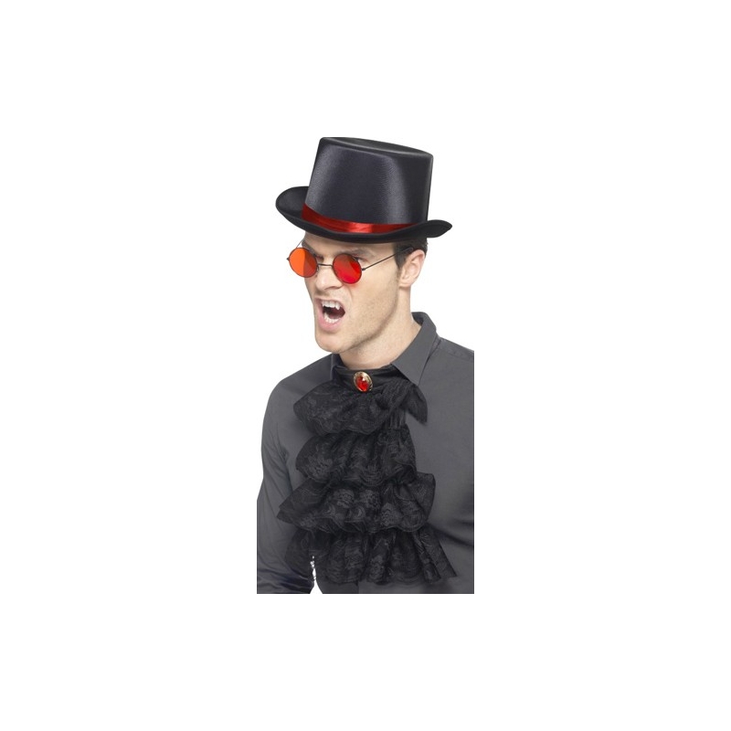 Kit de déguisement vampire pour adulte avec chapeau de forme, jabot et lunettes