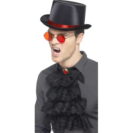 Kit de déguisement vampire pour adulte avec chapeau de forme, jabot et lunettes Kit de déguisement vampire pour adulte avec chapeau de forme, jabot et lunettes