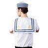 Col de marin blanc et bleu pour adulte - accessoire déguisement marin