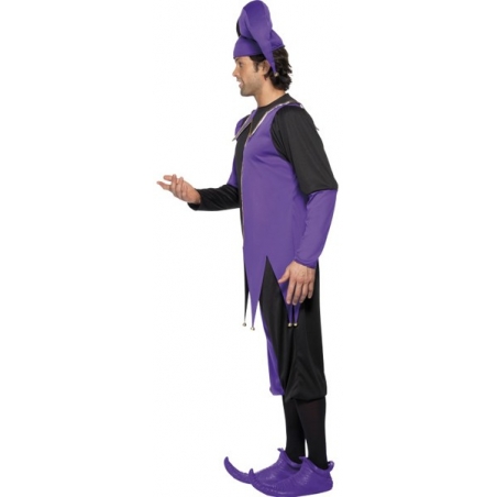 Déguisement de bouffon du moyen-âge avec haut, pantalon et chapeau de bouffon Déguisement de bouffon du moyen-âge avec haut, pantalon et chapeau de bouffon