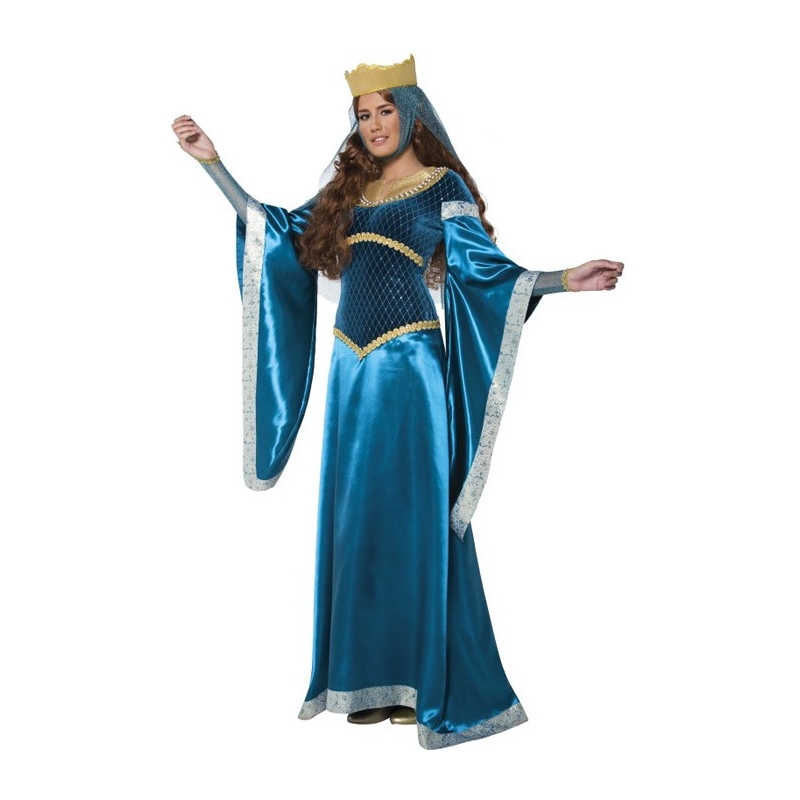 Déguisement de dame médiévale bleue, incarnez la ravissante Marianne