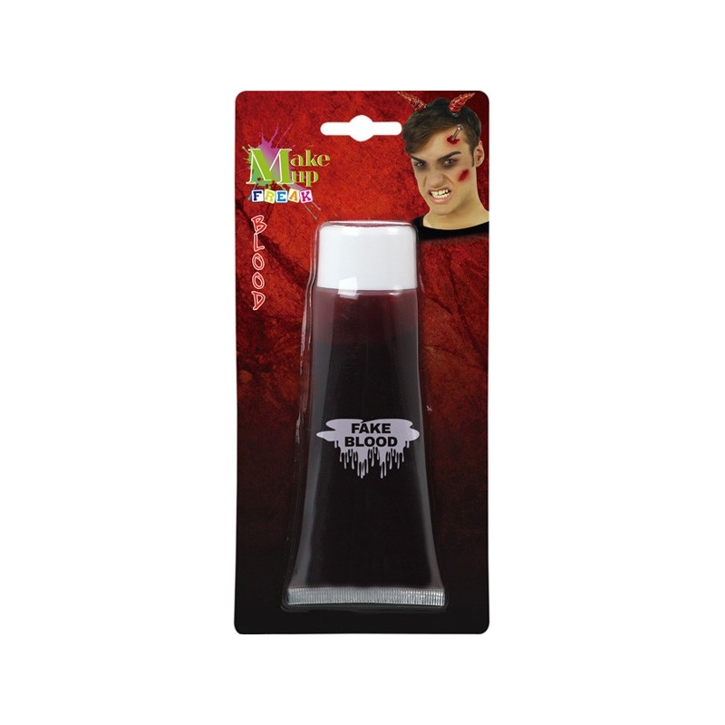 Tube faux sang grand format 100 ml pour réaliser tous vos maquillages d'halloween
