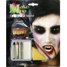 Maquillage vampire avec dentier et 4 couleurs - maquillage Halloween Maquillage vampire avec dentier et 4 couleurs - maquillage Halloween