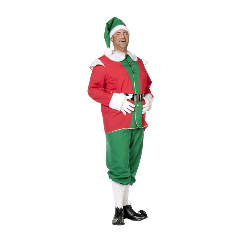 Costume lutin de Noël grande taille pour homme