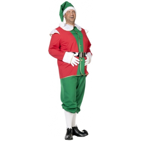 Costume lutin de Noël grande taille pour homme