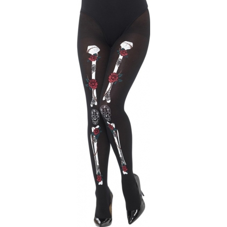 Collant day of the dead femme 