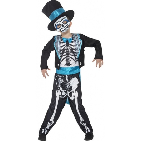 Déguisement squelette day of the dead enfant 