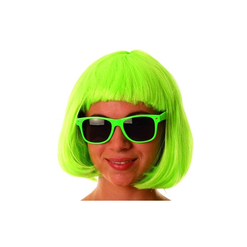 Perruque vert fluo, idéale pour apporter une touche originale et colorée à tous vos déguisements