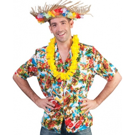 Chemise hawaïenne pour homme avec fleurs 