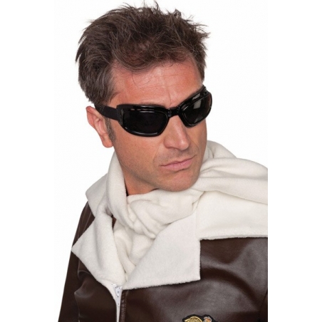 Lunettes aviateur rétro noir - accessoire vintage de pilote Lunettes aviateur rétro noir - accessoire vintage de pilote