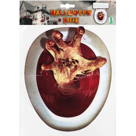 Décorez vos toilettes à l’occasion des fêtes d'halloween avec ce set de décoration zombie pour WC