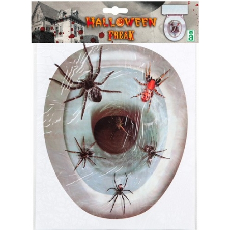 Décoration WC araignées halloween 