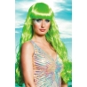 Perruque de sirène pour femme, longue perruque vert fluo avec frange Perruque de sirène pour femme, longue perruque vert fluo avec frange