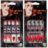 Set de faux ongles halloween idéal pour accessoiriser un déguisement de vampire pour femme