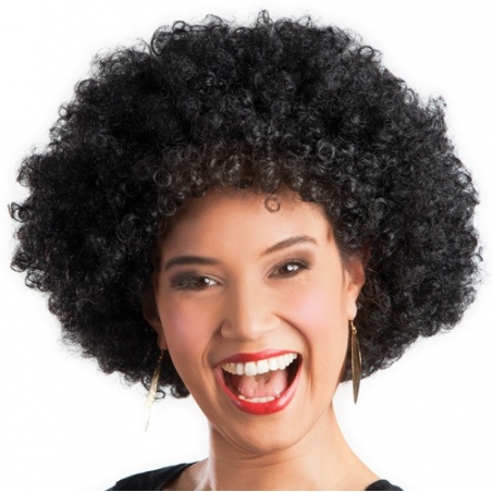 Perruque disco noire pour femme, adoptez la coiffure afro typique des années disco