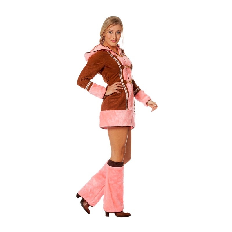 déguisement d'esquimau rose pour femme