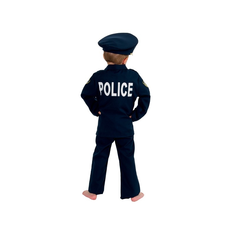 Déguisement de policier pour enfant, convient aussi bien aux filles qu'aux garçons de 3 à 12 ans