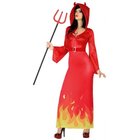 Déguisement diablesse flammes adulte