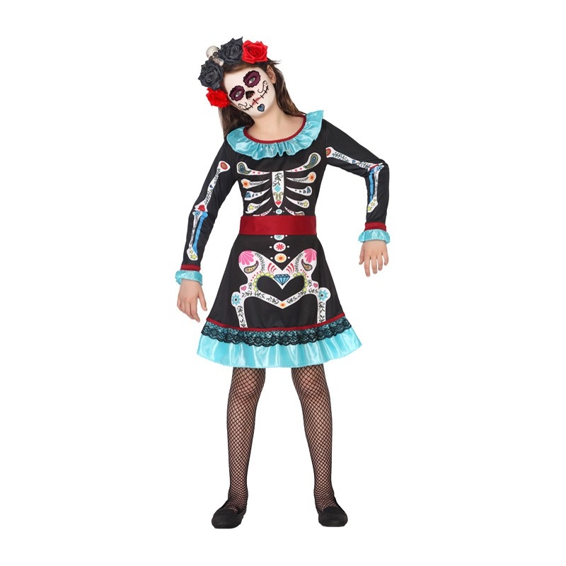 Déguisement mexicaine jour des morts filles