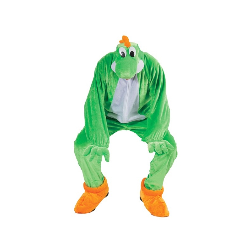 Ce déguisement de super dragon vert pour adulte peut aussi vous permettre d'incarner Yoshi du jeu vidéo Mario Bros