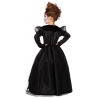 Costume Day of the dead pour fille, longue robe de princesse avec cerceau décorée de têtes de morts
