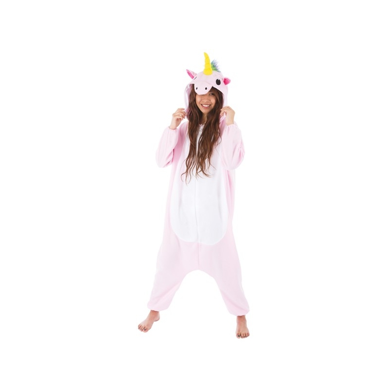 Déguisement kigurumi licorne rose femme, incarnez un personnage féérique