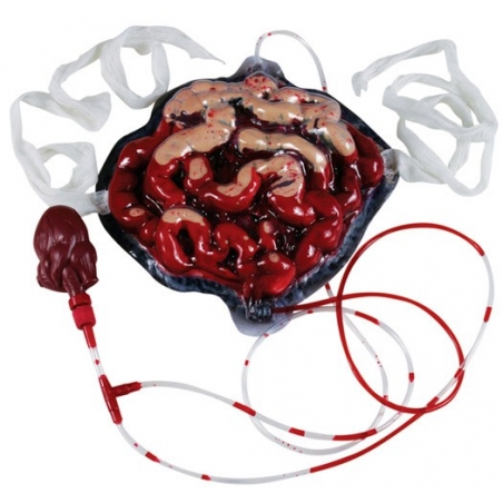 Faux intestins avec pompe à sang - accessoire gore pour halloween Faux intestins avec pompe à sang - accessoire gore pour halloween