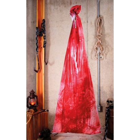 Sac avec cadavre en sang halloween décoration Sac avec cadavre en sang halloween décoration