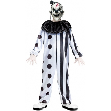 Déguisement de clown tueur noir et blanc pour enfant Déguisement de clown tueur noir et blanc pour enfant