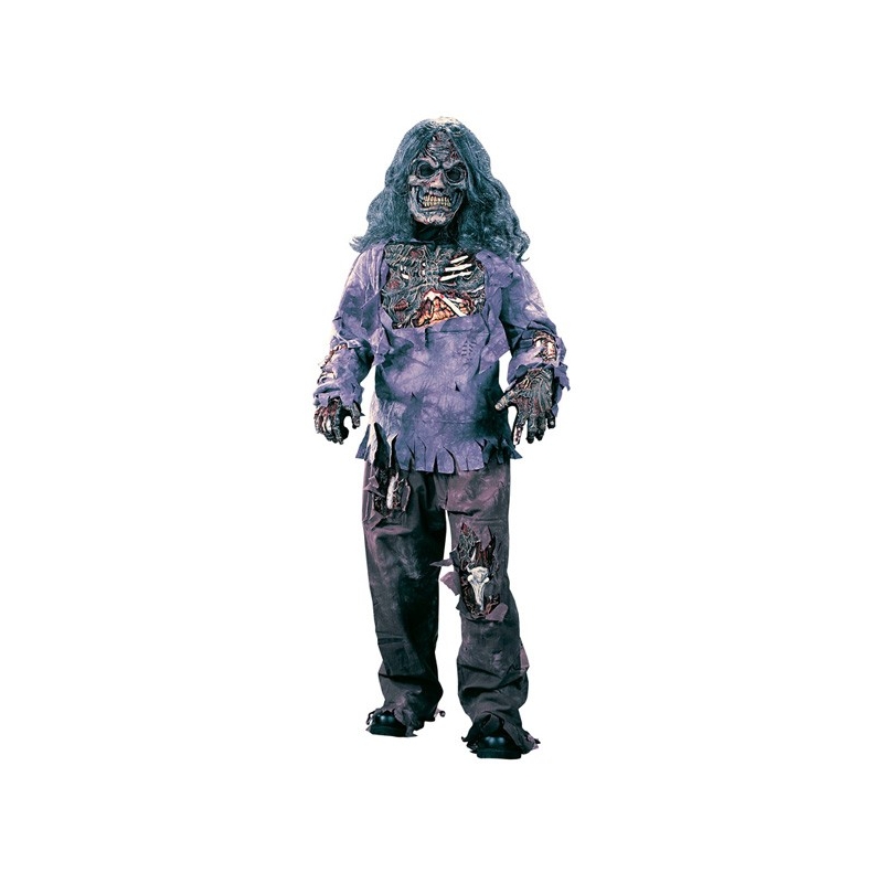 déguisement de zombie pour enfant de 9 à 10 ans avec masque et cheveux