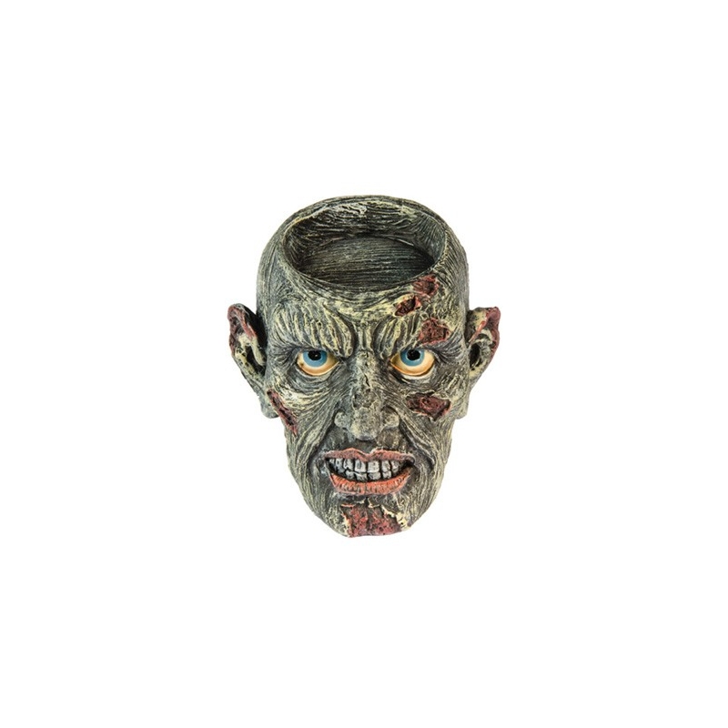 Bougeoir halloween zombie en résine - va017a