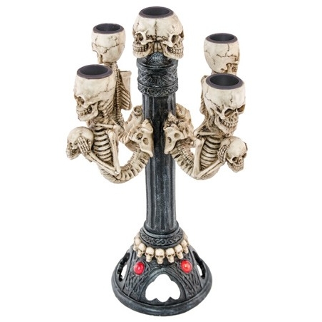 Chandelier crâne en resine, illuminez vos tables pour halloween