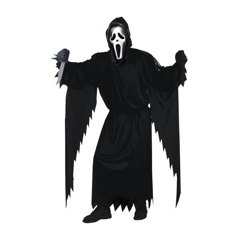Déguisement Scream adulte avec masque - personnage de film d'horreur