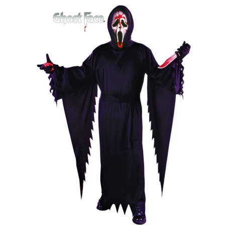 Déguisement Scream officiel adulte et son masque avec pompe à sang Déguisement Scream officiel adulte et son masque avec pompe à sang