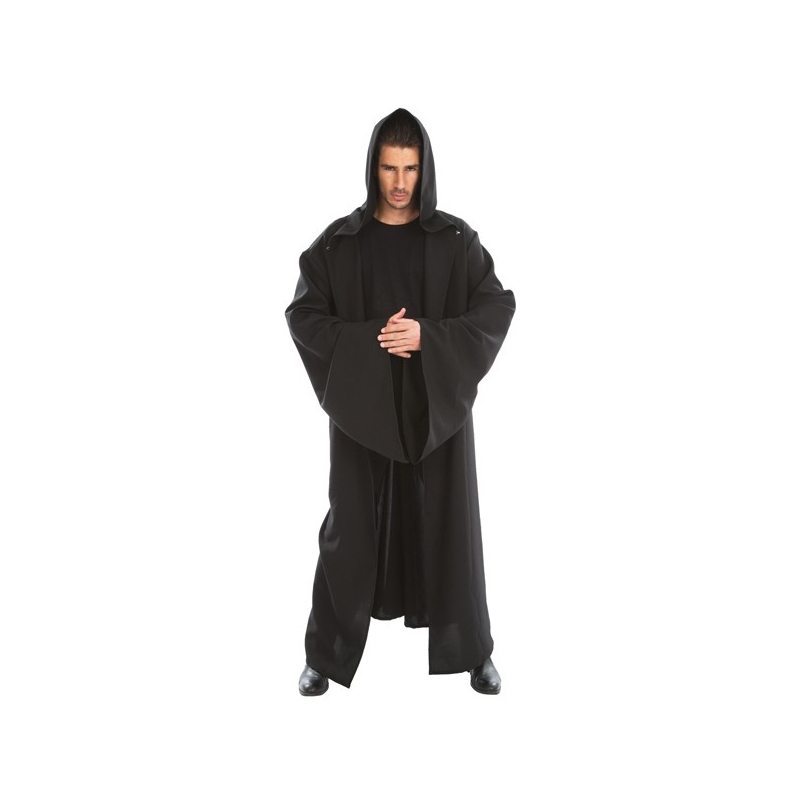 Cape à capuche chevalier noir pour adulte