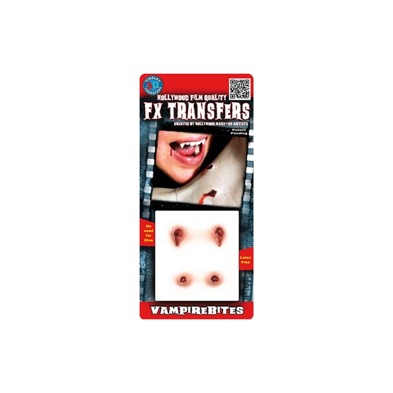 Morsures de vampire transfert 3D - effets spéciaux pour maquillage halloween