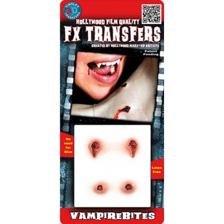 Morsures de vampire transfert 3D - effets spéciaux pour maquillage halloween