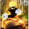 costume de Naruto pour garçon de 5 à 12 ans avec veste, pantalon, sacoches et bandeau de Konoha