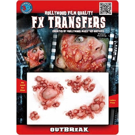 Maquillage pustules transfert 3D halloween Maquillage pustules transfert 3D halloween