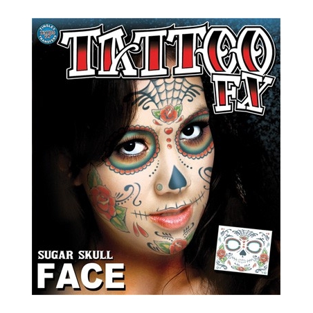 Tatouage mexicain jour des morts - maquillage halloween Tatouage mexicain jour des morts - maquillage halloween