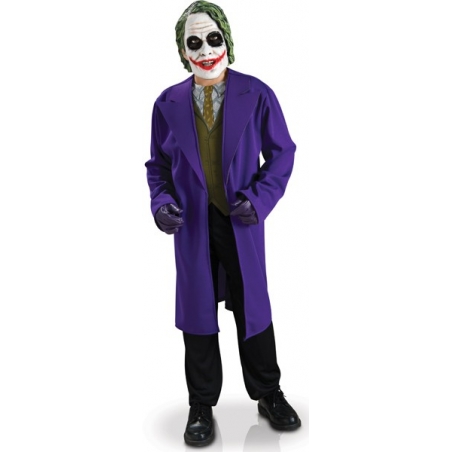 Déguisement de Joker™ pour enfant de 5 à 10 ans avec manteau, gilet avec cravate et masque 