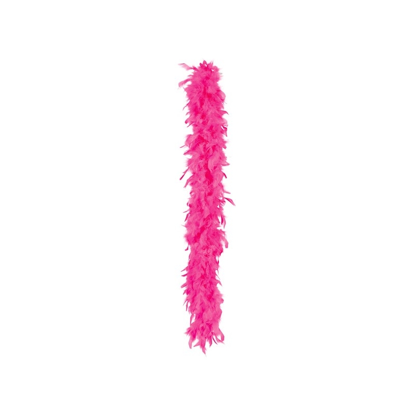 Boa rose fluo en plumes, un accessoire indispensable pour le carnaval