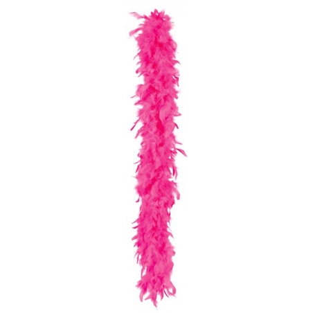 Boa rose fluo en plumes, un accessoire indispensable pour le carnaval