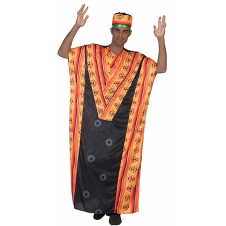 Déguisement d'Africain pour homme avec tunique et chapeau - Pays du monde Déguisement d'Africain pour homme avec tunique et chapeau - Pays du monde