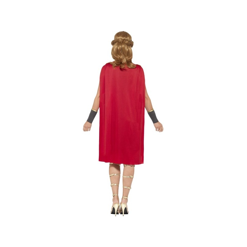 Déguisement guerrière romaine femme, tunique romaine avec cape et bandeau - Mythes & Légendes